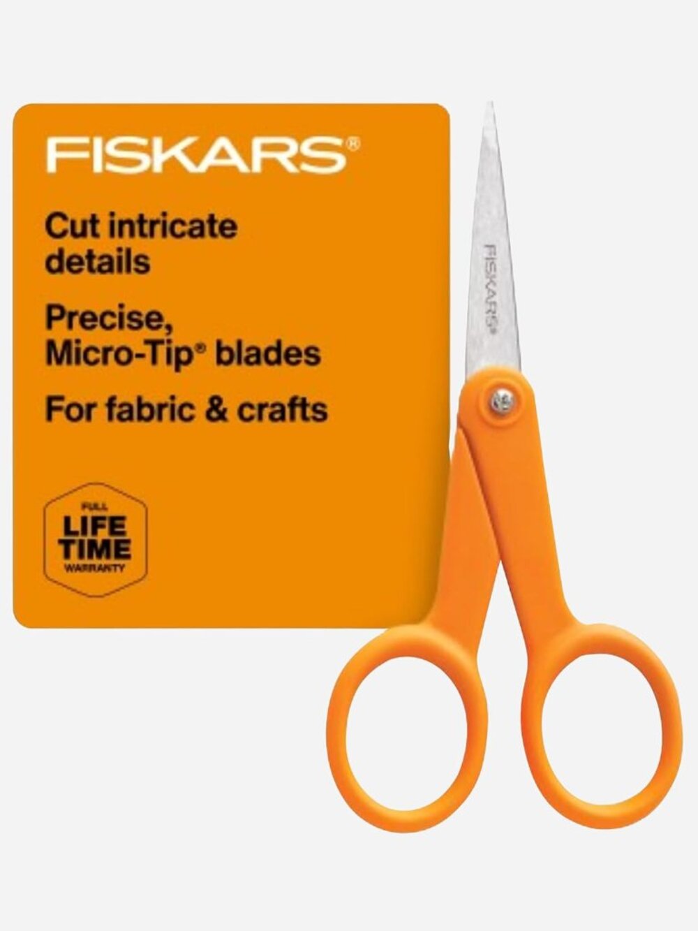 5" Orange-Handled Micro-Tip Fabric Scissors, No. 5